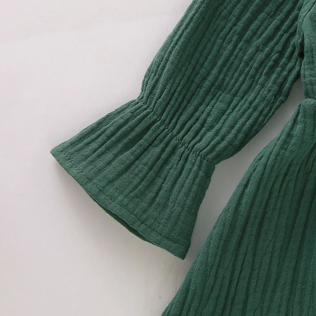 Платье для девочек vestidos, Детские платья для девочек, vestido infantil, рождественское платье на Хэллоуин vestido menina, однотонное платье с длинными рукавами, Z4
