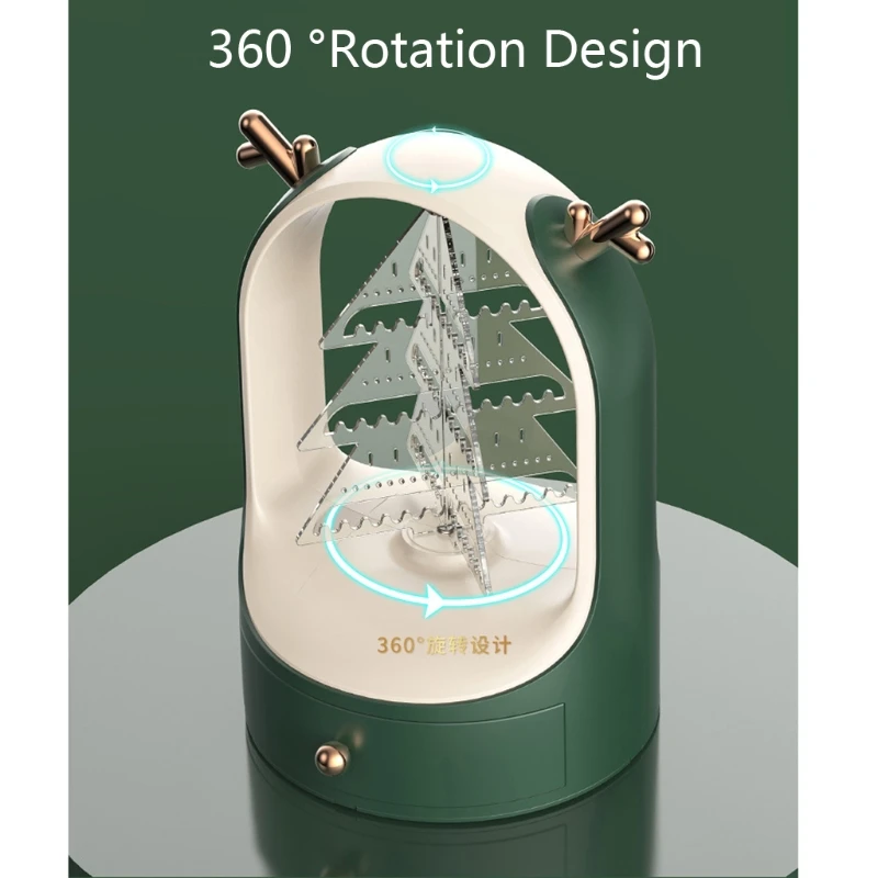 

Rotatable Jewelry Tower Necklace Organizer Earrings Bracelet Display Tree Stand