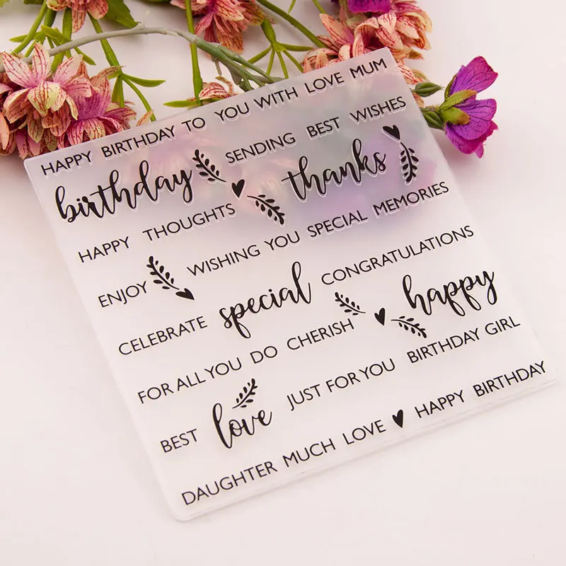 KLJUYP с днем рождения пластиковая фотография для рукоделия скрапбукинг бумажная