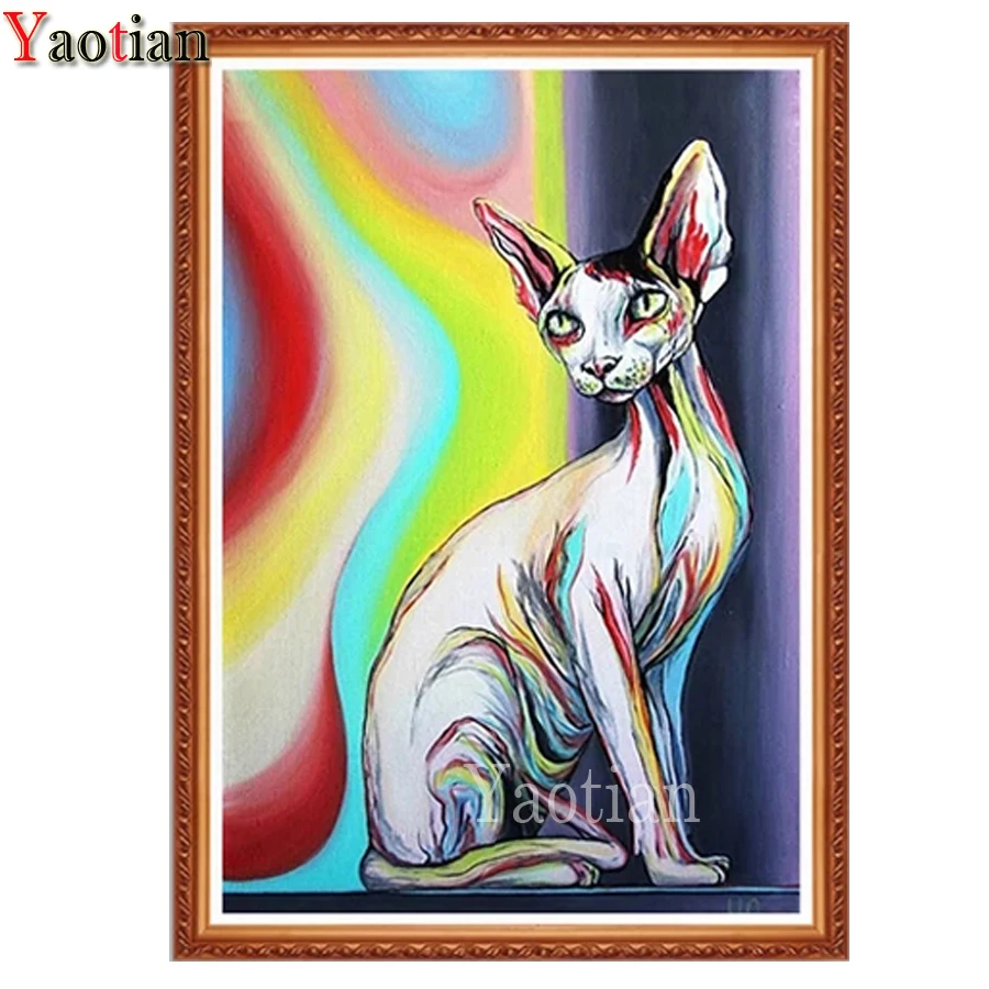 

Алмазная вышивка «кошка» Sphynx 5d «сделай сам», алмазная живопись, животное, полноразмерная мозаика, картина стразы, Декор, домашнее искусство