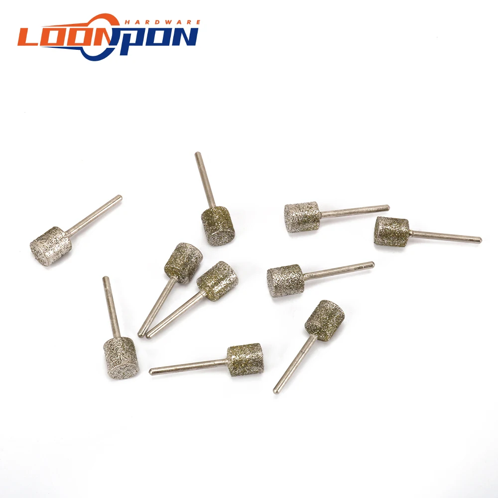 Алмазная цилиндрическая Шлифовальная головка диаметром 12 мм абразивная для