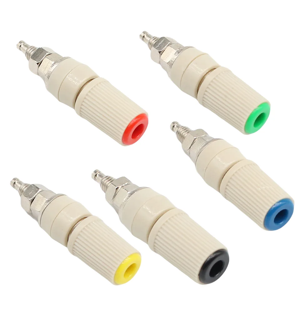 

1pcs High Current 30A M5 Type 4mm Amplifier Female Banana Jack Socket Test Binding Post