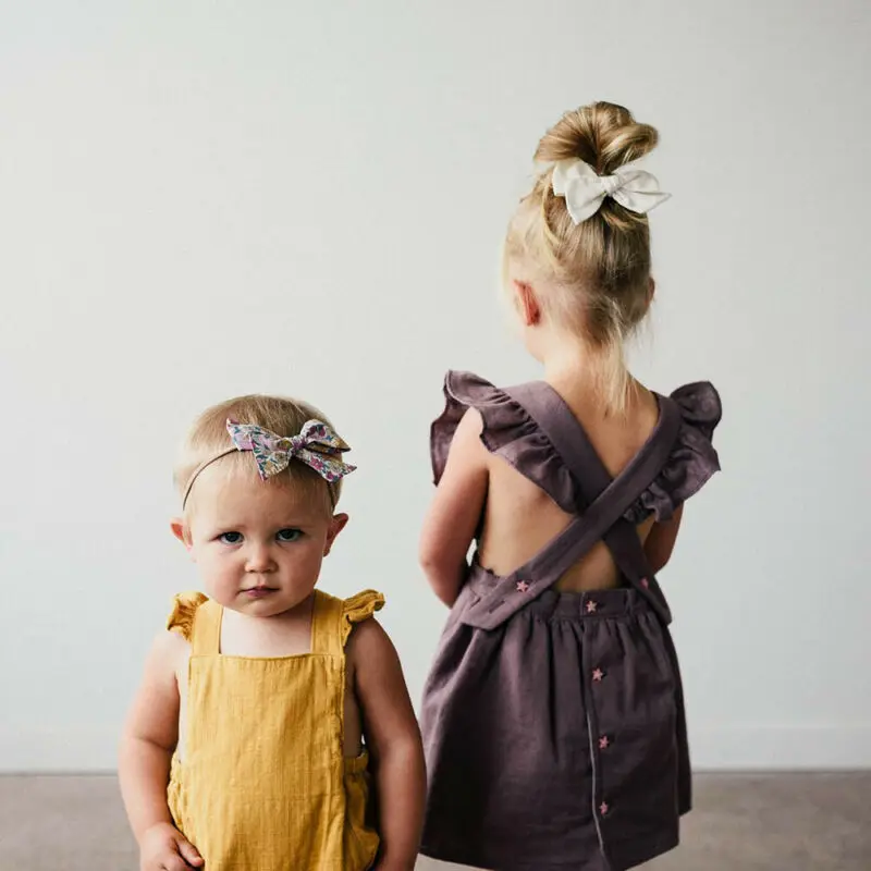 Детская Хлопковая повязка на голову с узлом для девочек 2 шт./компл. лето 2019 14