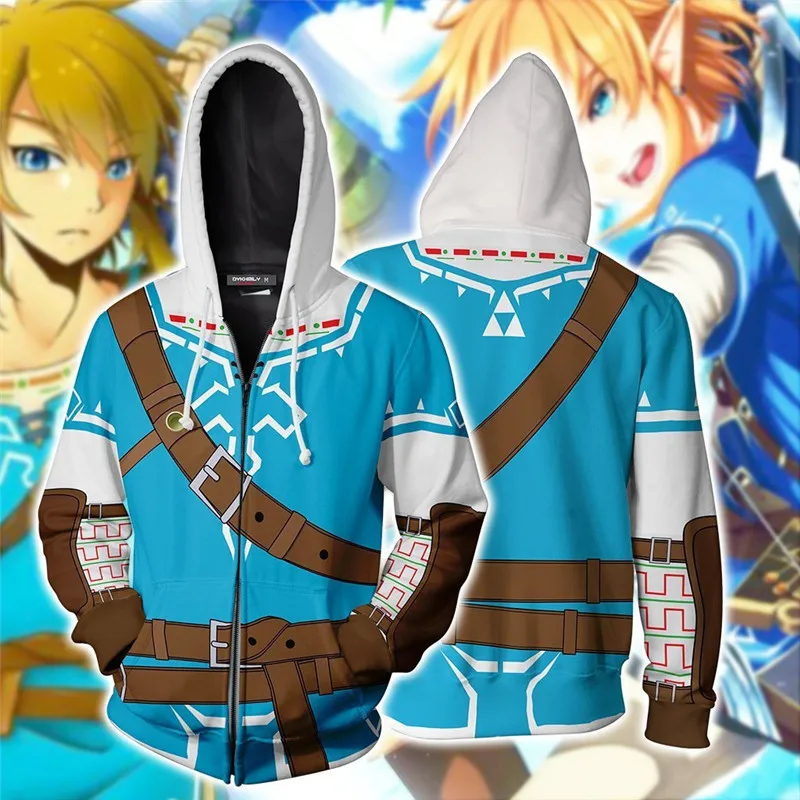 Легенда о Зельде костюм для косплея мужская толстовка с капюшоном Униформа