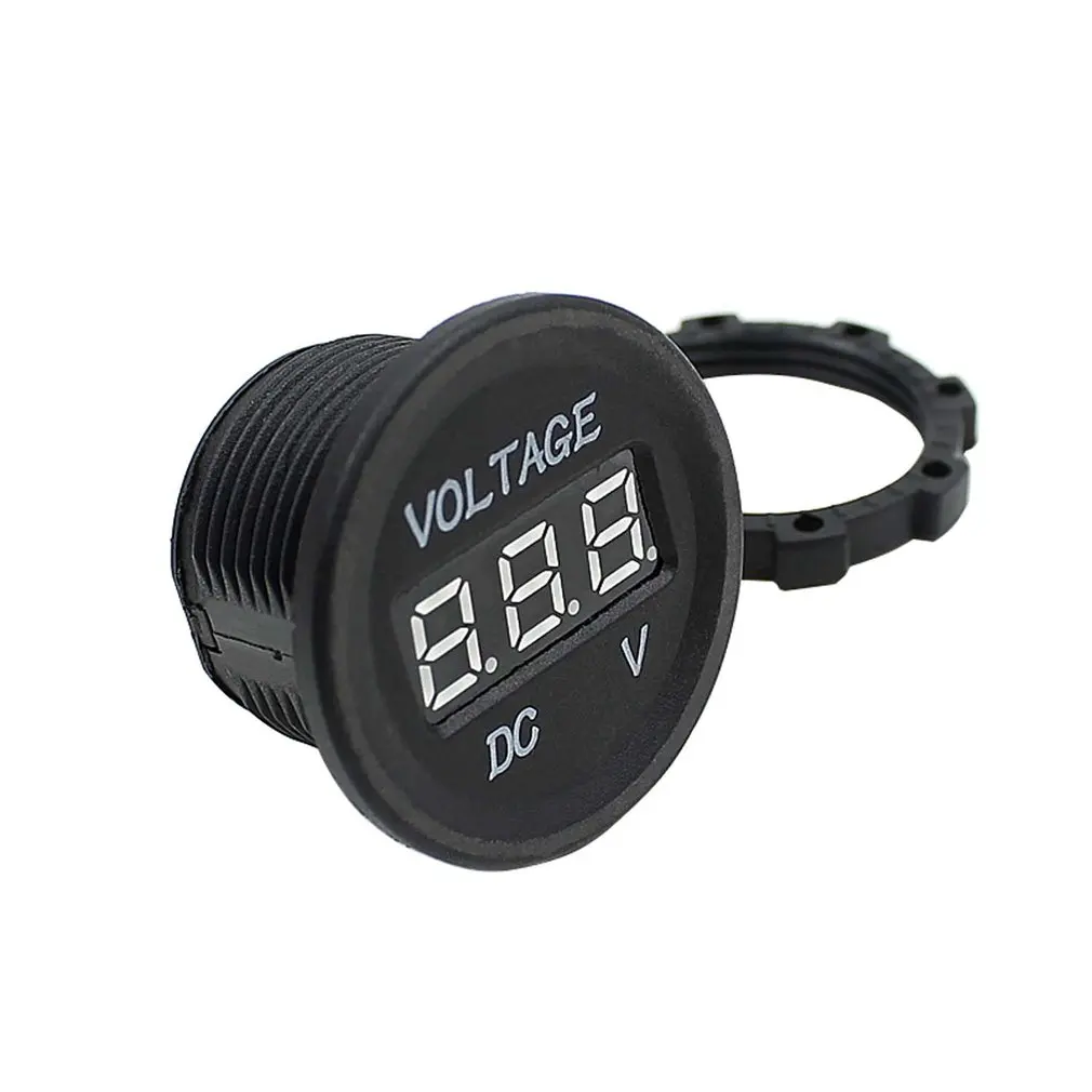 Цифровой измеритель напряжения со светодиодный Ной панелью для автомобиля и