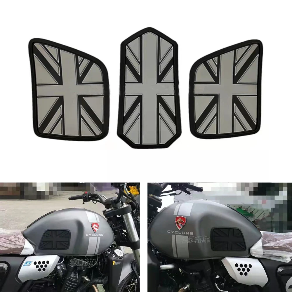

FOR zongshen Cyclone RE3 TC401 TC380 400ccMotorcycle Accessories Side Fuel Tank Pads Protector Stickers Knee Grip Traction Pad