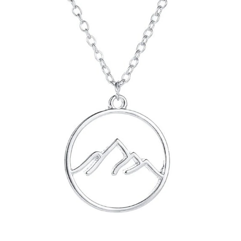 Лидер продаж 2019 модное ожерелье серебряного цвета с подвеской в виде горы