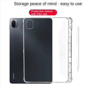 shockproof silicone for xiaomi pad 5 case mi pad 5 pro чехол tablet case clear cover with pen holder for xiaomi mi pad 5