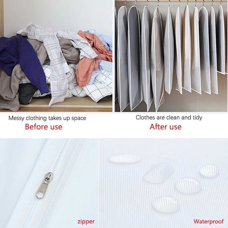 Подвесной чехол для одежды прозрачный пальто пылесборника бытовой пылезащитный