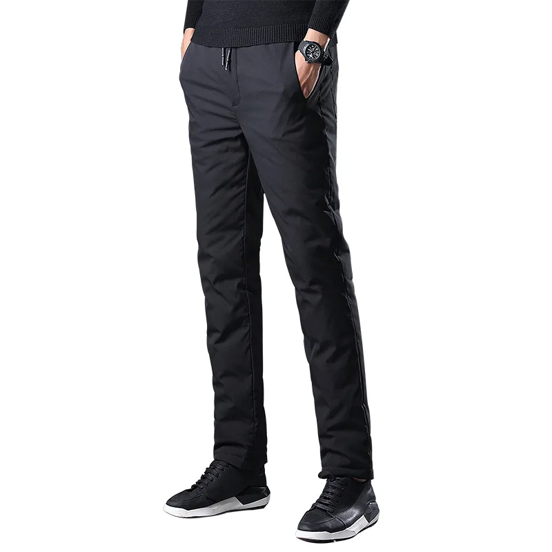 

2020 Winter New Men's down Wadded Trousers Youth Wear Padded Warm Casual Pants