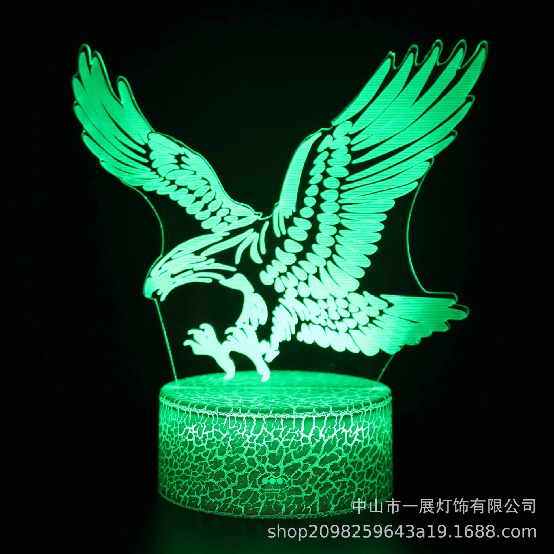 3D LED маленький ночник Сова Орел семь цветов креативный подарок настольная лампа