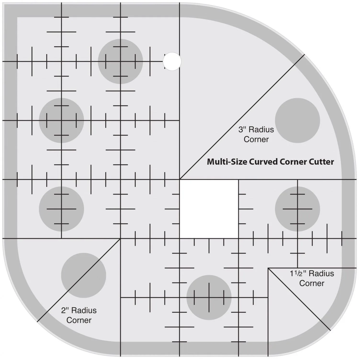 Нескользящая многоразмерная изогнутая угловая резка линейка для одеял новая