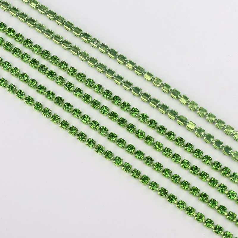 Горячая распродажа 10 ярдов/красочная медная подставка SS16 стразы цепь для