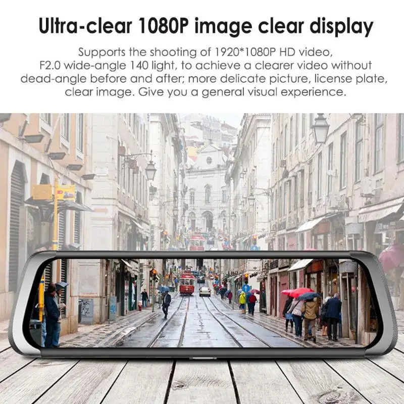Phisung H800 Full HD 1080P Автомобильный видеорегистратор Камера 9 36 дюймов зеркало заднего