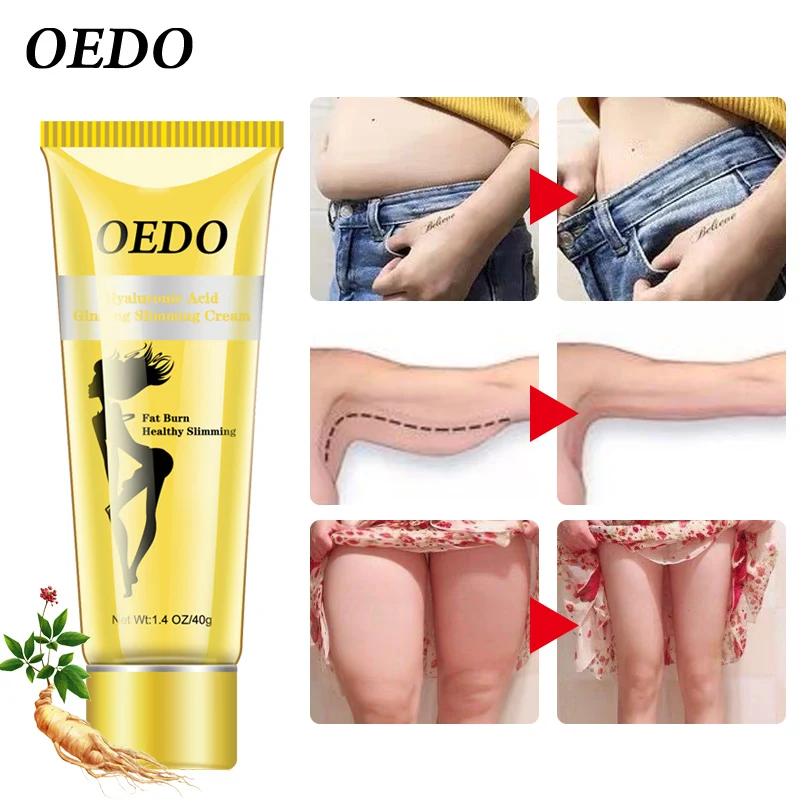 

OEDO Hyaluronic Acid Ginseng Slimming Cream Reduce Cellulite Lose Weight Burning Fat Health Care Cream Body Skin Whitening Cream
