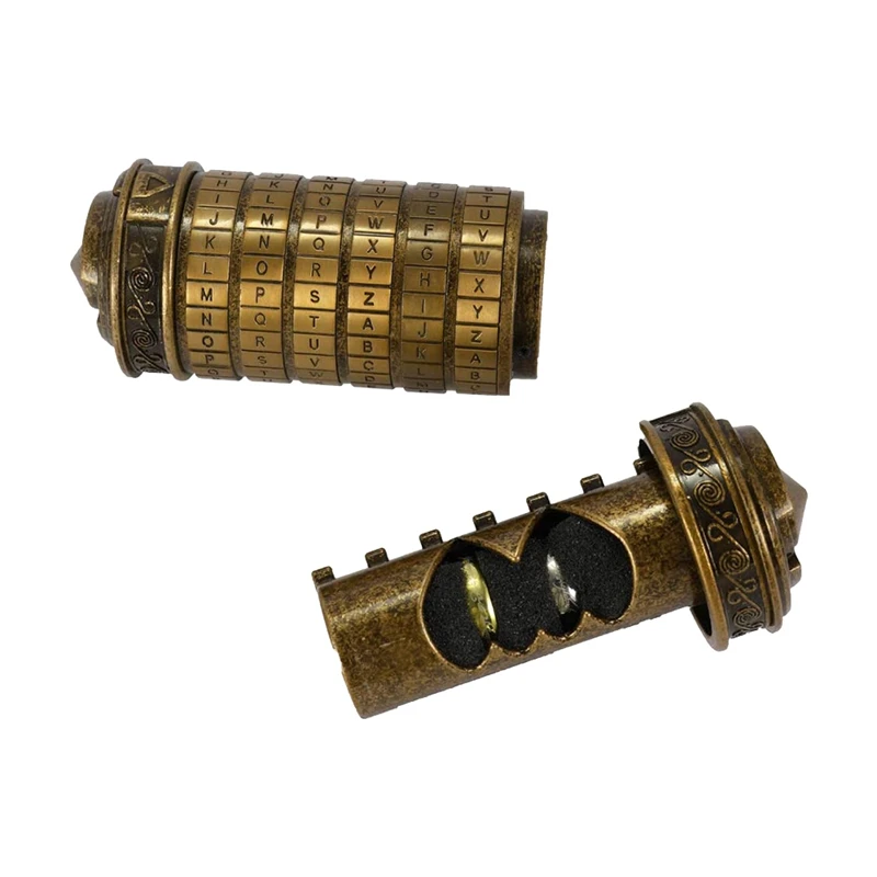Замок в ретро-стиле замок виде цилиндра с алфавитом подарочной коробке на День