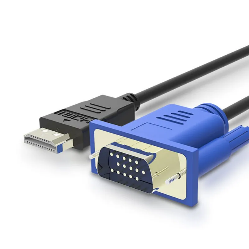 Fit For Device with Decoder 1.8/3.0M HDMI-compatible Cable To VGA Adapter 1080P Audio Converter HDMI-VGA Connector | Электроника