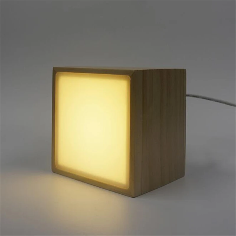 

Nordic Wood LED Night Lights Fixtures Modern Desk Lights Home Indoor Bedroom Bedside Lighting Restuarant Hotel Wooden Table Lamp