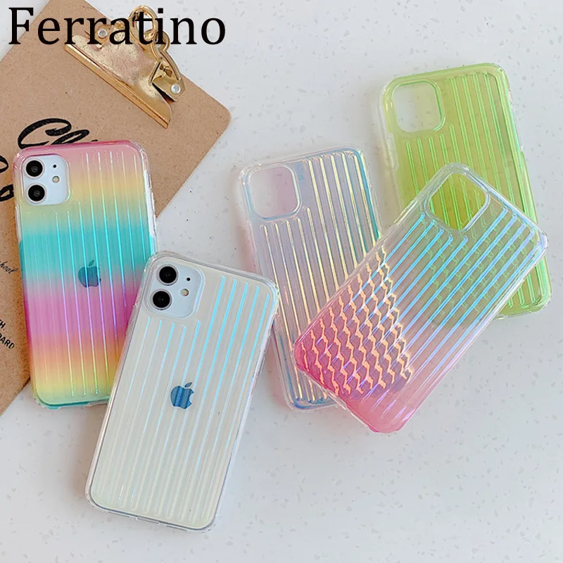 Чехол для телефона с градиентным радужным лазером iPhone 11 Pro Max XR X XS 7 8 Plus SE 2020 Мягкий