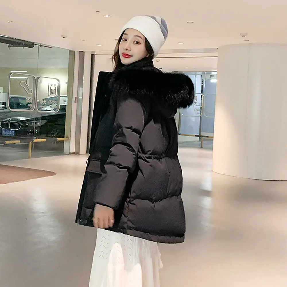 GRELLER New Winter Jacket Women Parkas Short Cotton Coat Autumn Winter Fur Hooded Warm Women Jacket And Coat Clothing Female