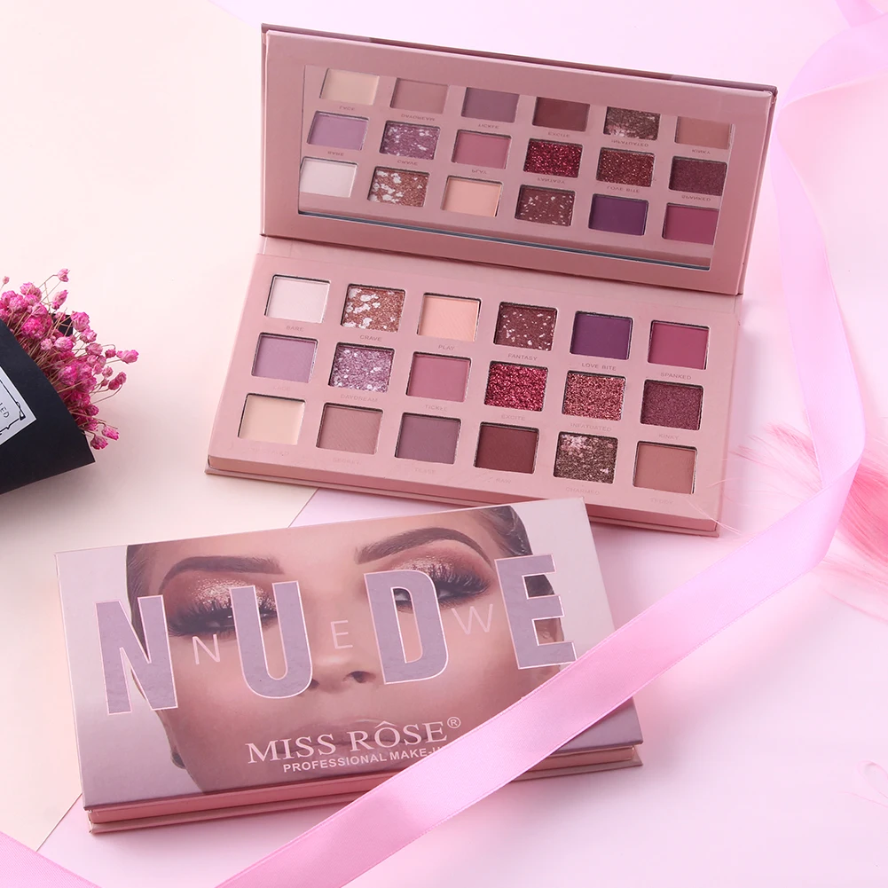 Палитра теней для век 18 цветов матовые тени с высоким блеском макияжа Палетка