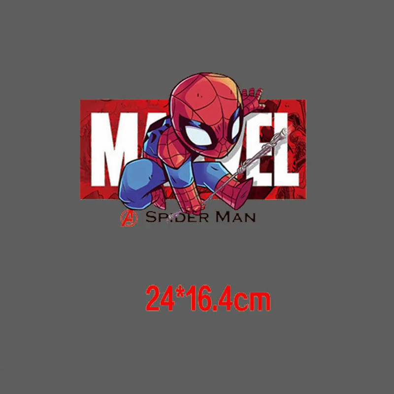 Детские нашивки с героями Диснея Marvel Человек паук термонаклейка на одежду