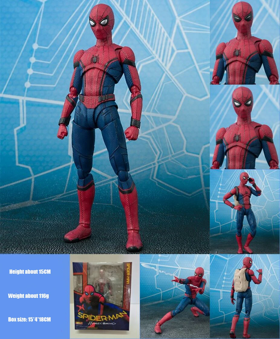 

Marvel's The Avengers Spider-Man Peter Parker Movable figure model Back to school season Best birthday gift for children