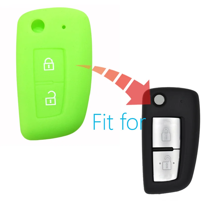 1 шт. силиконовый чехол для ключа автомобиля с 2 кнопками Nissan X trail New Qashqai Murano Maxima