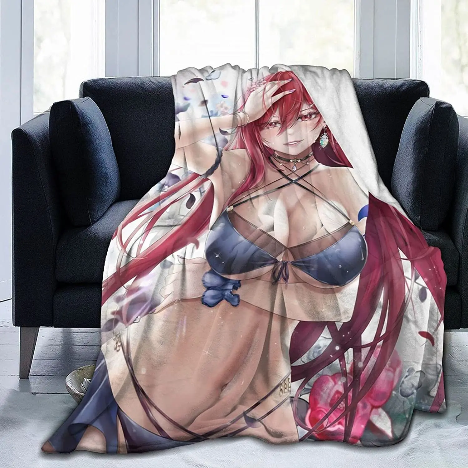

Sexy Anime Girl Blanket Super Soft Warm for Bedding Couch Sofa Plush Blanket
