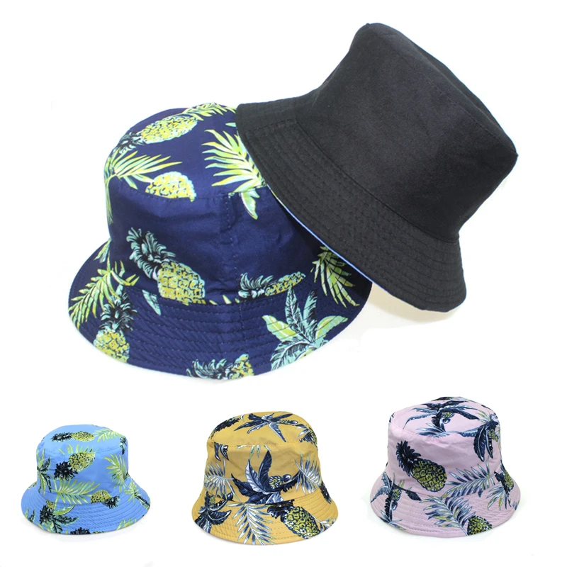 Женская модная Солнцезащитная шляпа с принтом ананаса для взрослых путешествий