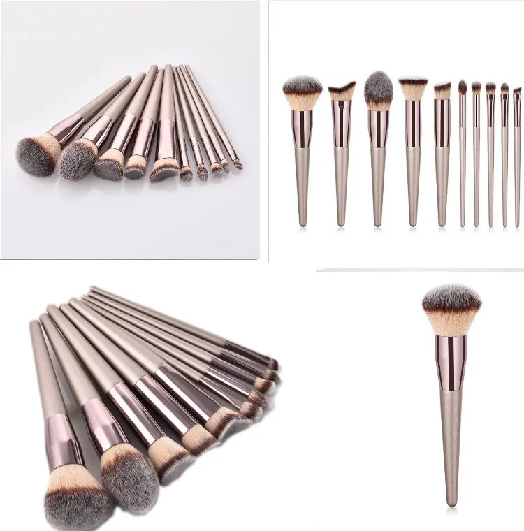Набор кистей для макияжа роскошные косметические кисти цвета шампанского