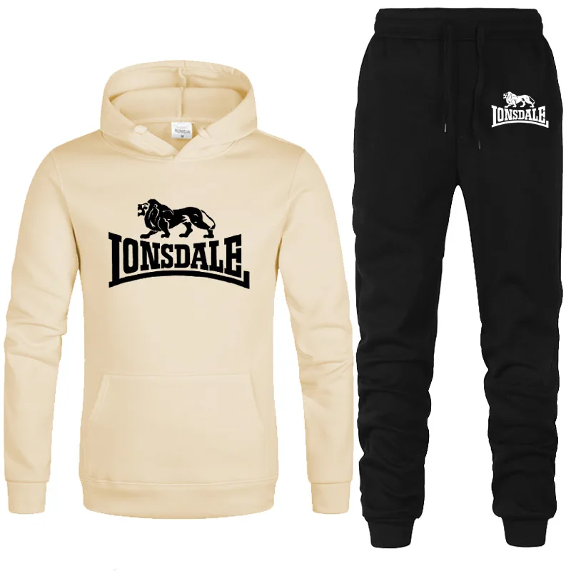 Модные мужские толстовки с принтом LONSDALE брендовый спортивный костюм свитшоты в