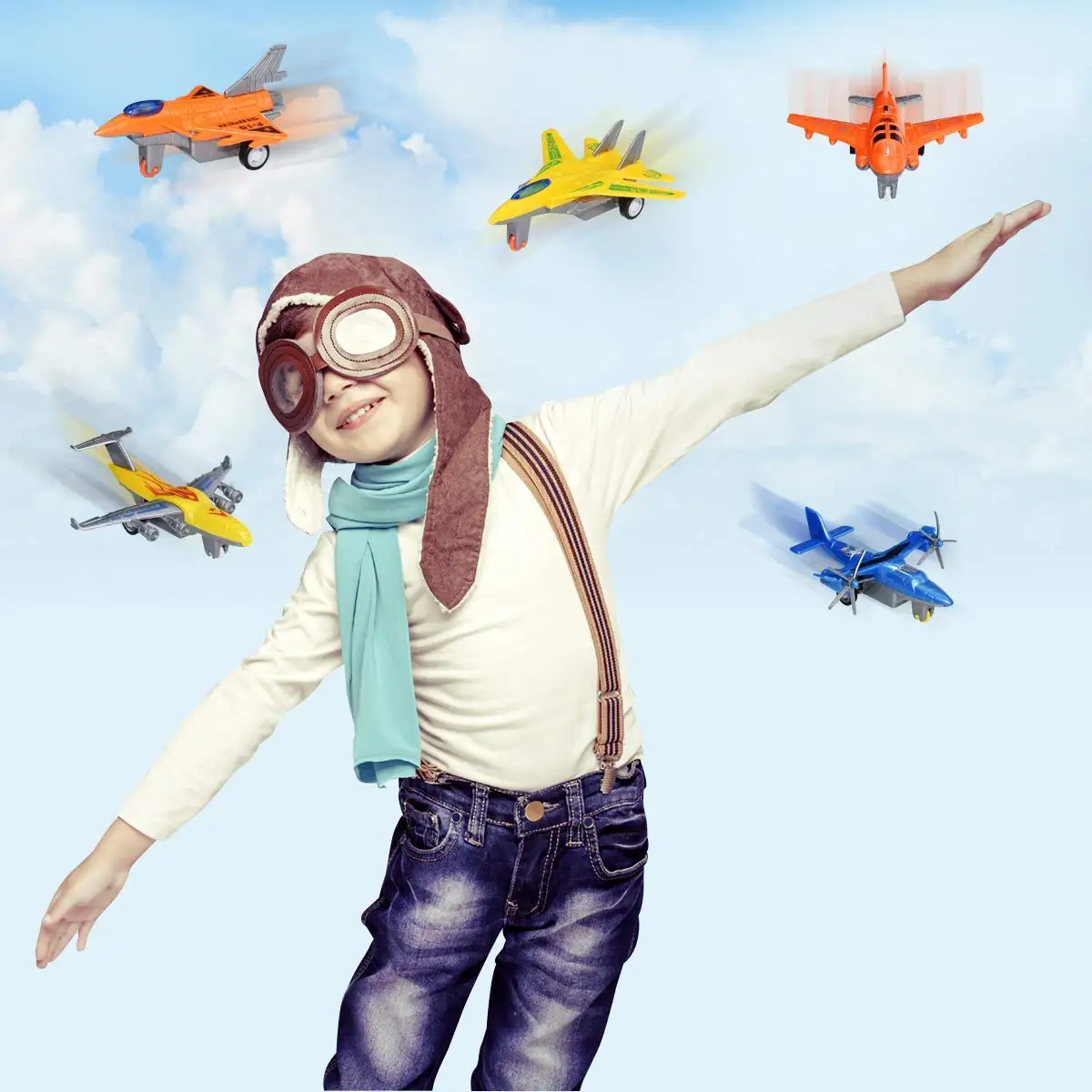 

12pcs/lot Pull Back Airplanes Vehicle Playset for Kids Pullback Plane Toy Funny Aircraft Early Education Toys for Children