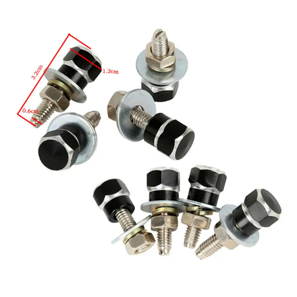 4 шт. черные и серебряные болты для рамки номерного знака | Автомобили мотоциклы