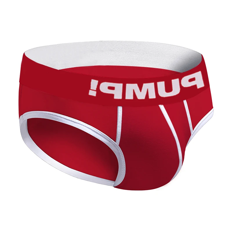 Трусы-брифы мужские хлопковые пикантное нижнее белье для геев дышащее U-образное