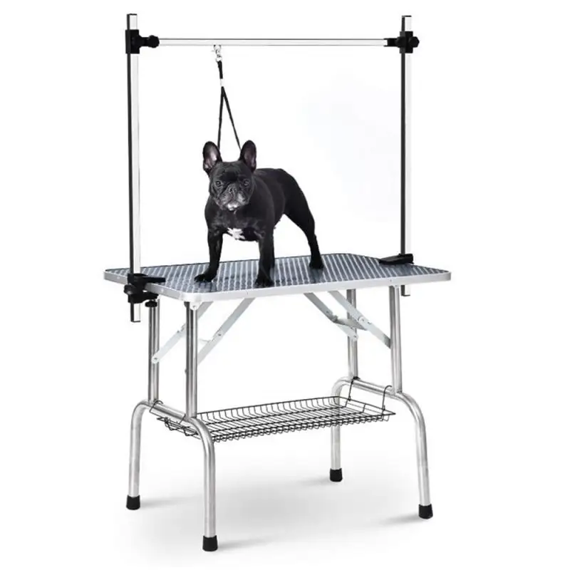 

Cheapest Foldable Stainless Steel Pet Grooming Table for Small Pet Portable Operating Table Rubber Surface Bath Desk HWC