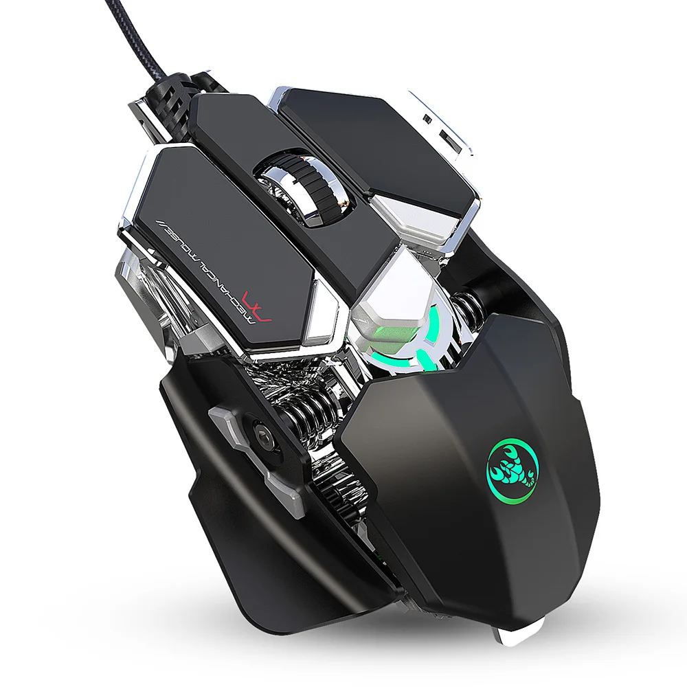 J600 механические макросы Define игровая мышь Проводная 6400 dpi 9 программируемых клавиш компьютерная геймерская мышь