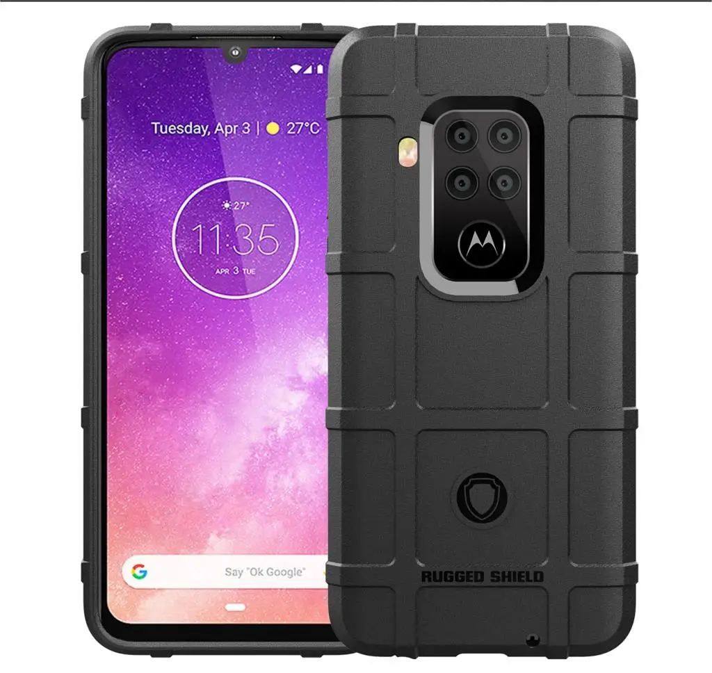 Силикон из углеродного волокна чехол для телефона Motorola One Zoom Pro Чехол 6 4 дюймов