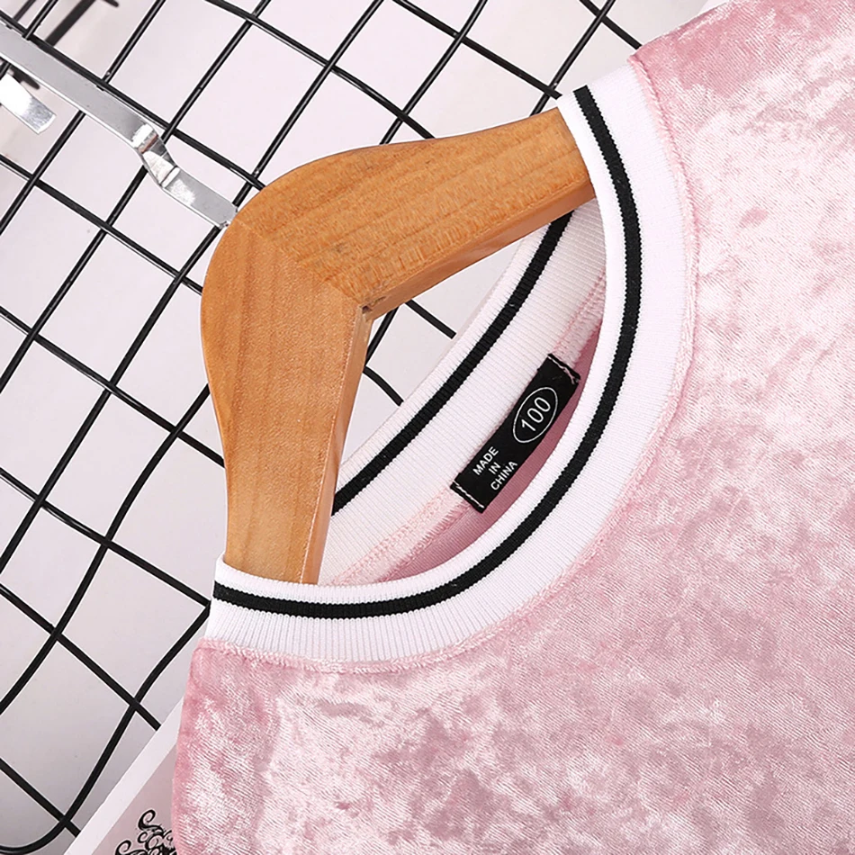 Corduroy Kids Hooded Jacket Girls Clothes Set Top Pants 2Pcs Sport Suits Teenager Tracksuits Children Clothing Pajamas