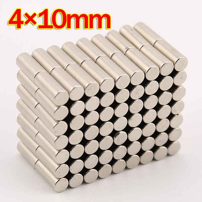 

20/50/100pcs 4x10MM Super Strong N35 4 x 10 MM Craft Permanet Powerful Rare Earth Ndfeb Neodymium Magnets 4*10mm 4mm Dia