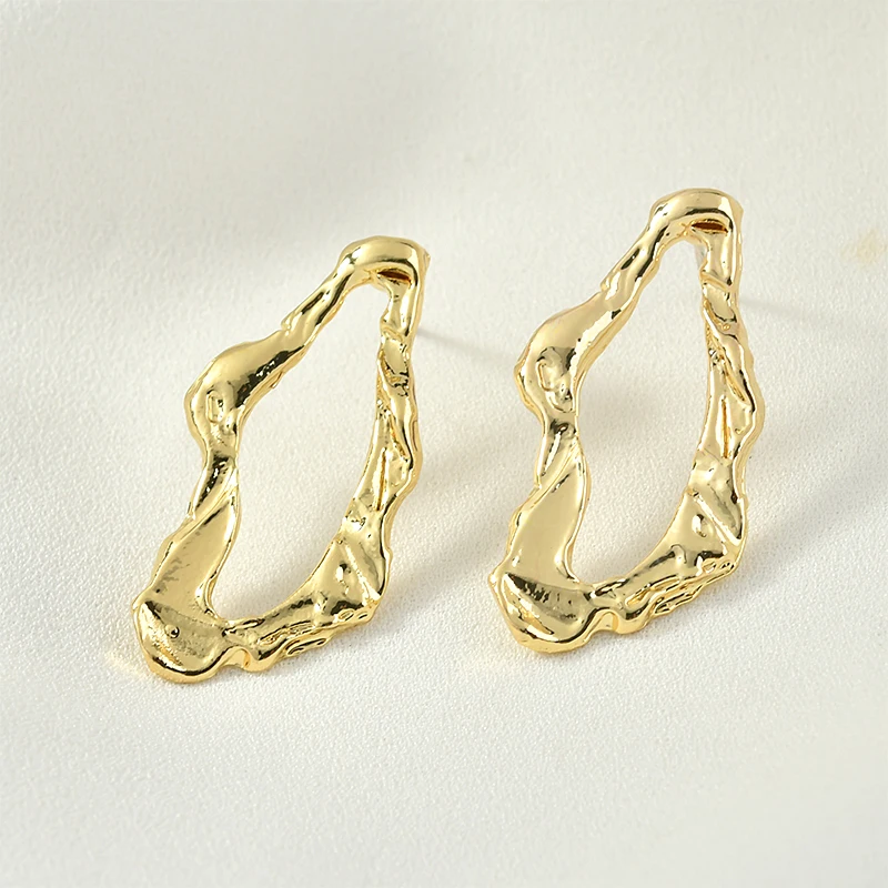 Простые геометрические абстрактные формы сплав серьги 925 Серебряные иглы diy