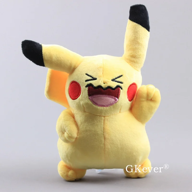 Pikachu 20cm 14-25 см каваи Пикачу Eevee Ditto плюшевые куклы игрушки милые воббуфет Combee Audino мягкие животные игрушки Аниме Дети подарок - Цвет: Pikachu 20cm