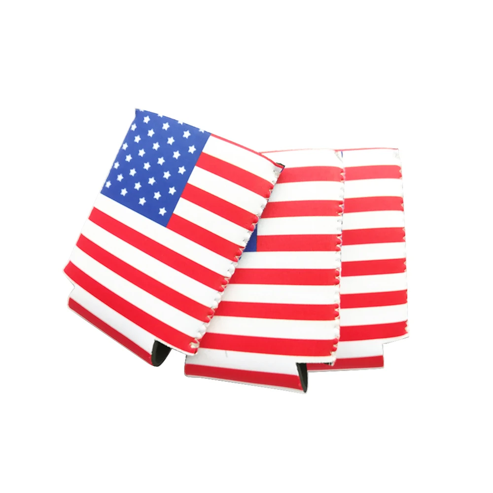 Забавный держатель для банок с рисунком флага США декоративные банки