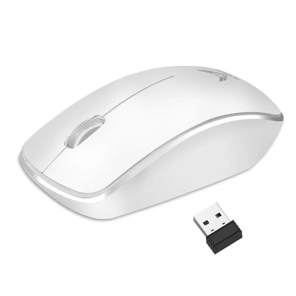 Беспроводная Бесшумная оптическая USB эргономичная игровая мышь 2 4 ГГц