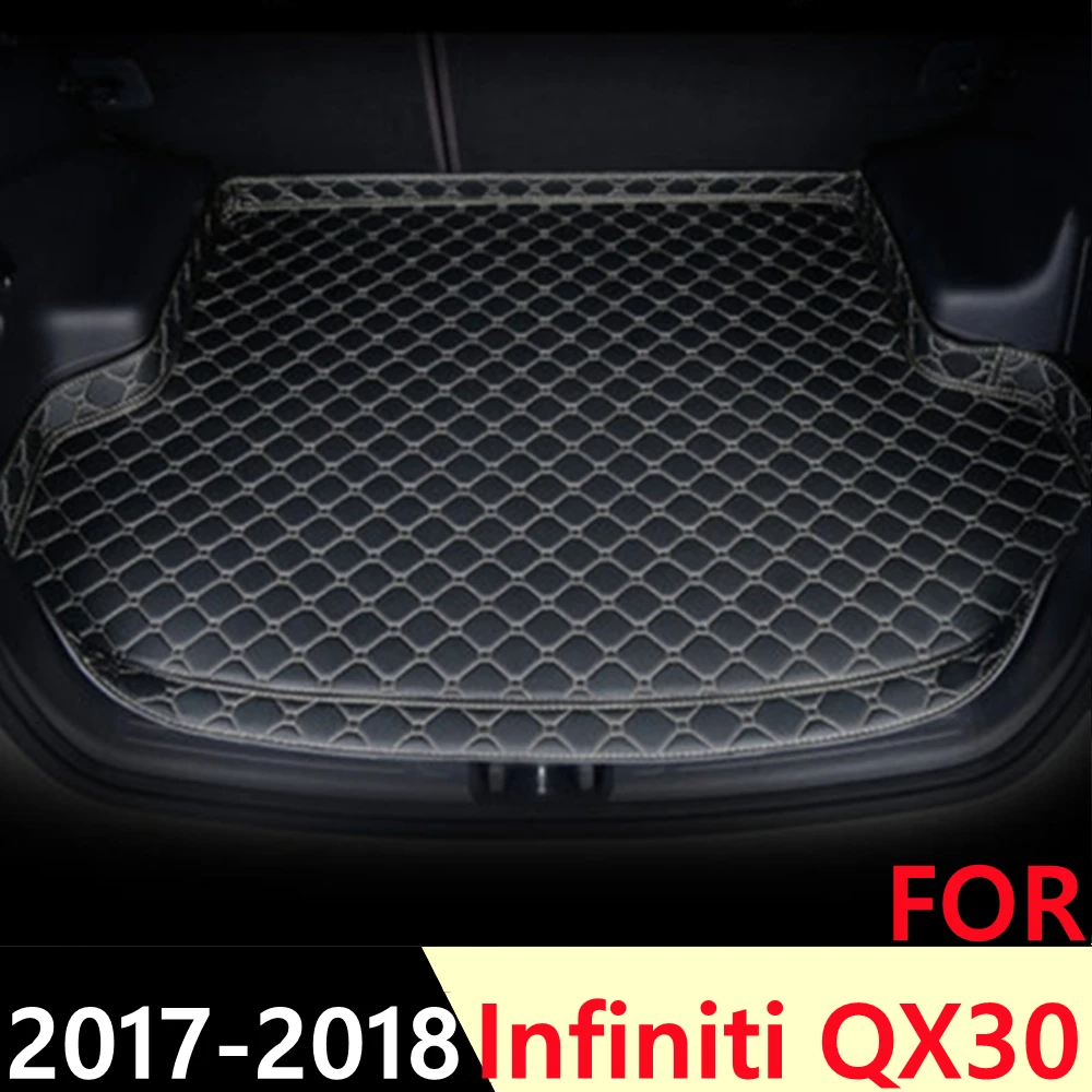 

SJ High Side Custom Fit All Weather Car Trunk Mat Rear Cargo Liner Cover Carpet For Infiniti QX30 2017 2018 YEAR