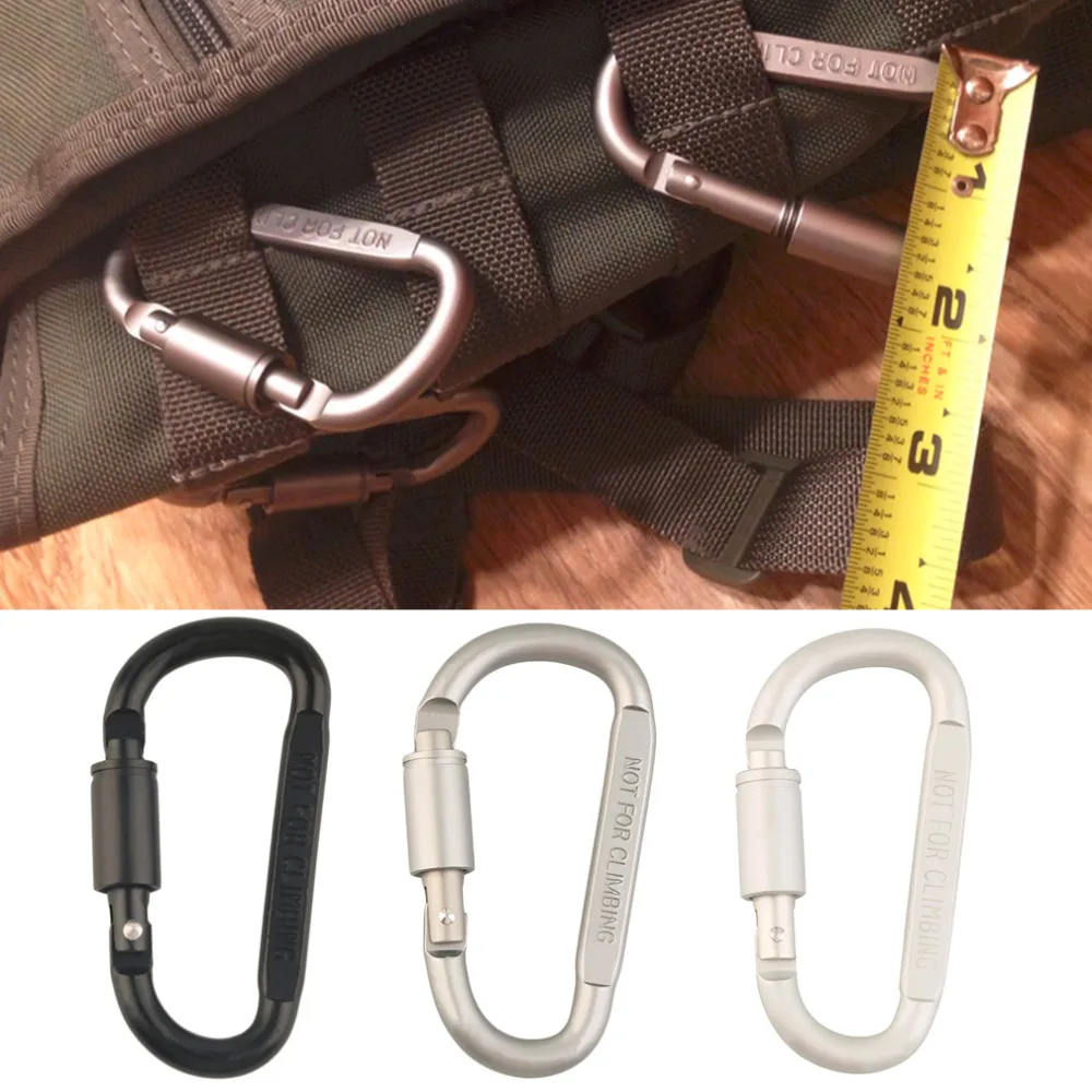 

1 x Aluminum Alloy Carabiner Hiking D-Ring Keychain Clip Hook Buckle Sport