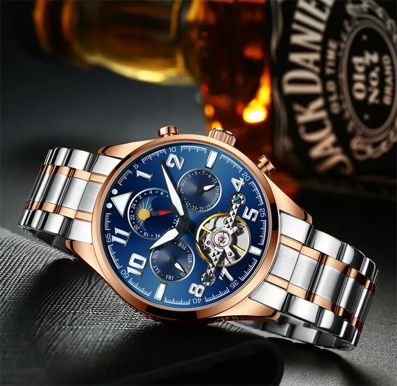 AILANG Tourbillon часы мужские модные автоматические мужские s часы лучший бренд класса люкс повседневные из нержавеющей стали водонепроницаемые механические часы мужские