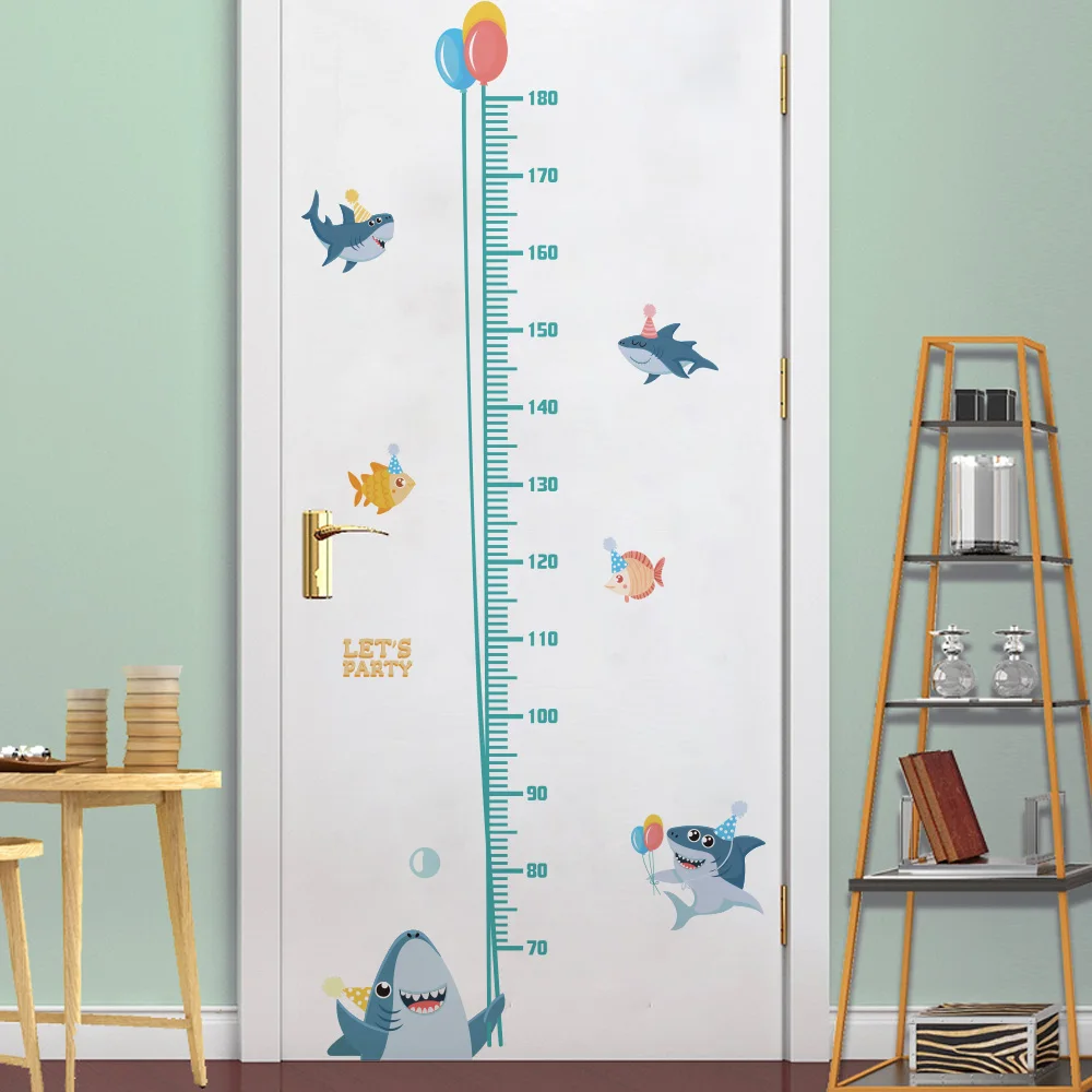 Настенная Наклейка DKtie размером 30x90 см в высоту Мультяшные морские животные