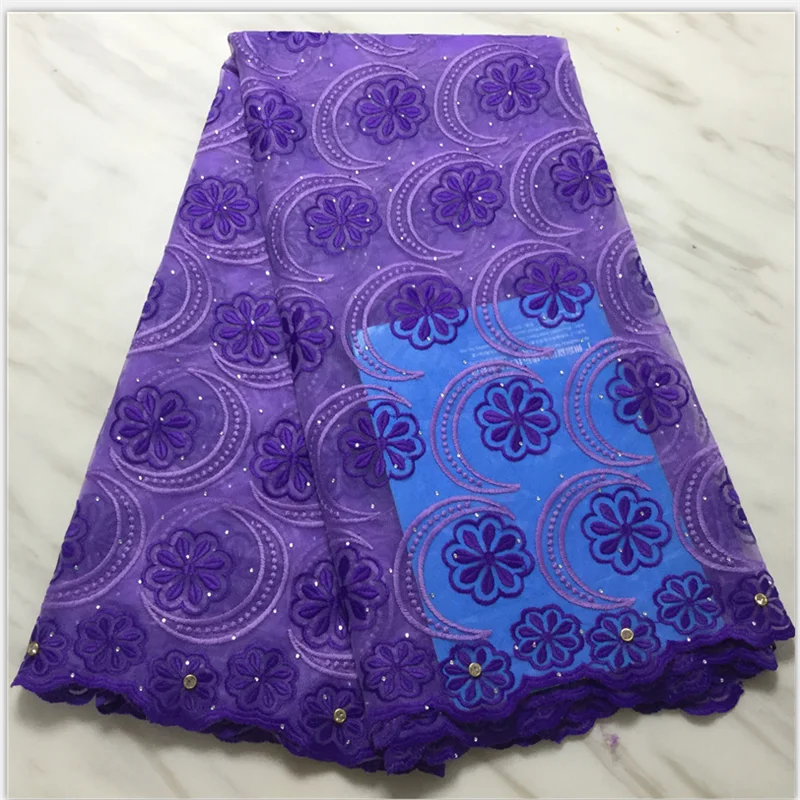 Фиолетовый 2019 Высокое качество африканская кружевная ткань Бирюзовый молочный