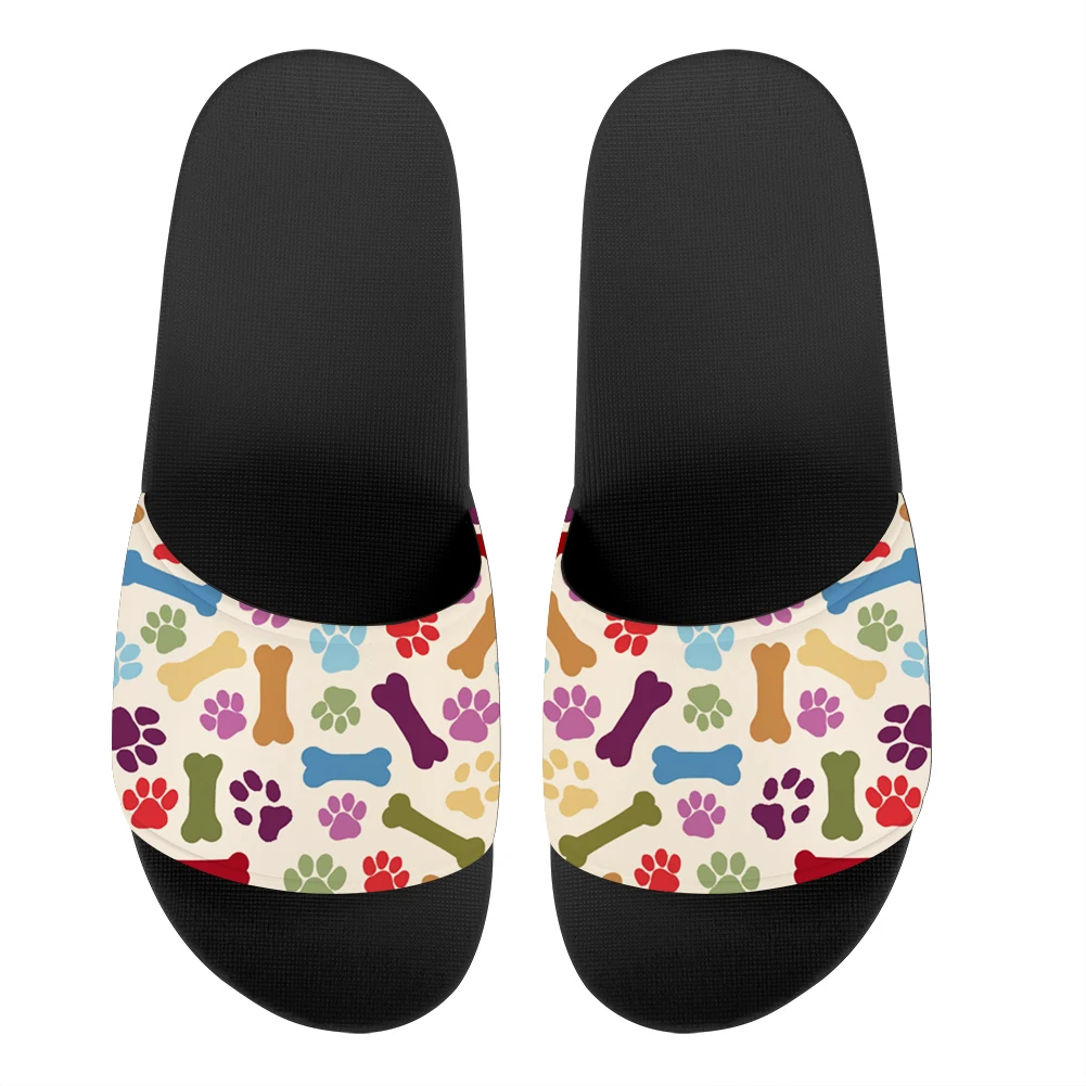 Women Slippers Paw Bone Pattern Fashion Soft Thick-soled Bathroom Indoor Shoes Non-slip Beach Sandals Custom Printed Flip Flops | Обувь